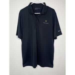 Nike Golf Standard Fit Dri-Fit Polo Shirt Size Men’s L Black Logo
